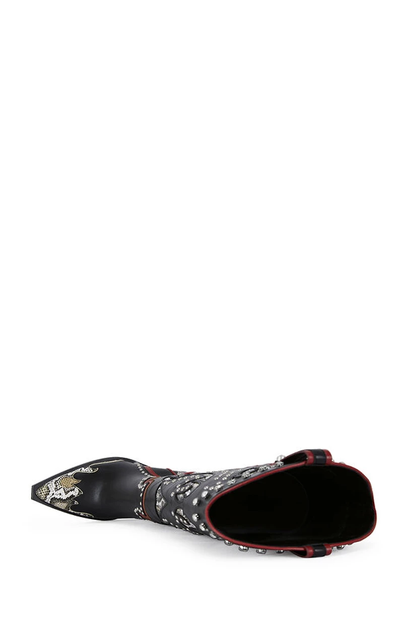AZALEA WANG Women's Hyperion Black Cat Western Boots