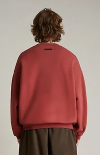 Fear of God ESSENTIALS Crimson Fleece Crew Neck Sweatshirt