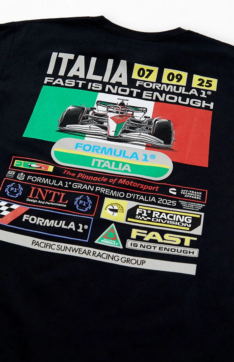 Formula 1 x Pacsun Kids Black Monza Italy T-Shirt