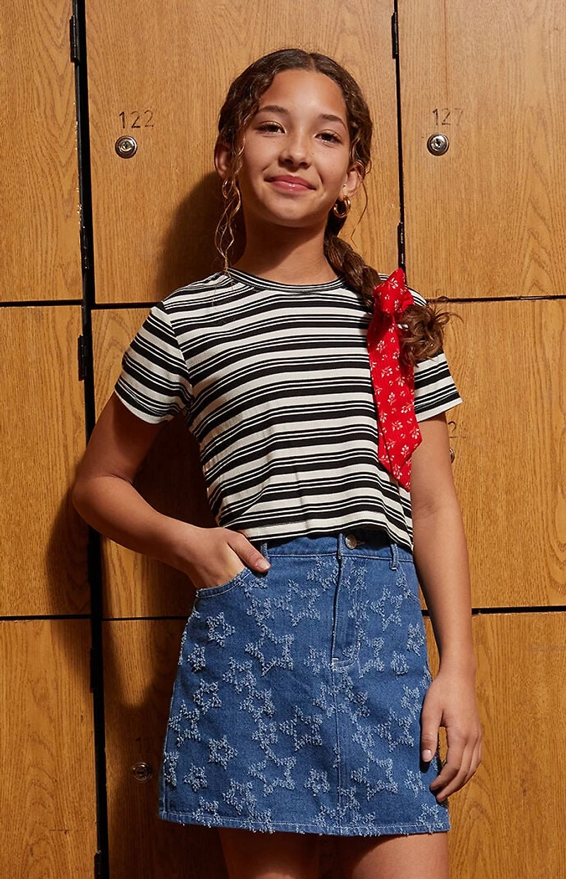 Pacsun Kids Star Denim Mini Skirt