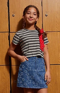 Pacsun Kids Star Denim Mini Skirt