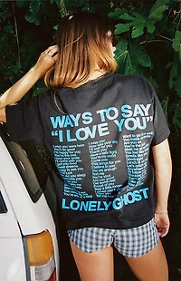 LONELY GHOST Black Ways To Say I Love You T-Shirt