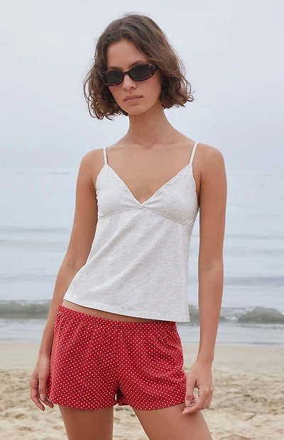 John Galt Red Polka Dot Emery Lounge Shorts