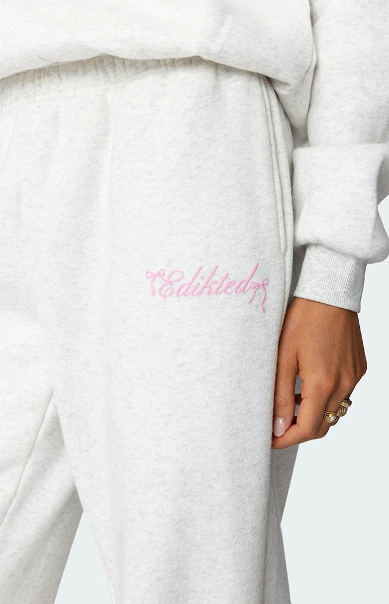 Edikted Sasha Bow Detail Sweatpants