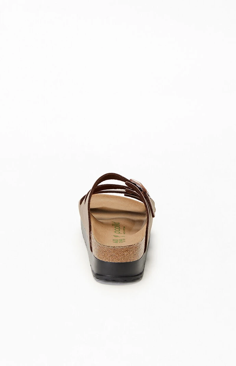 Birkenstock Women's Florida Platform Flex Vegan Leather Sandals Mocha