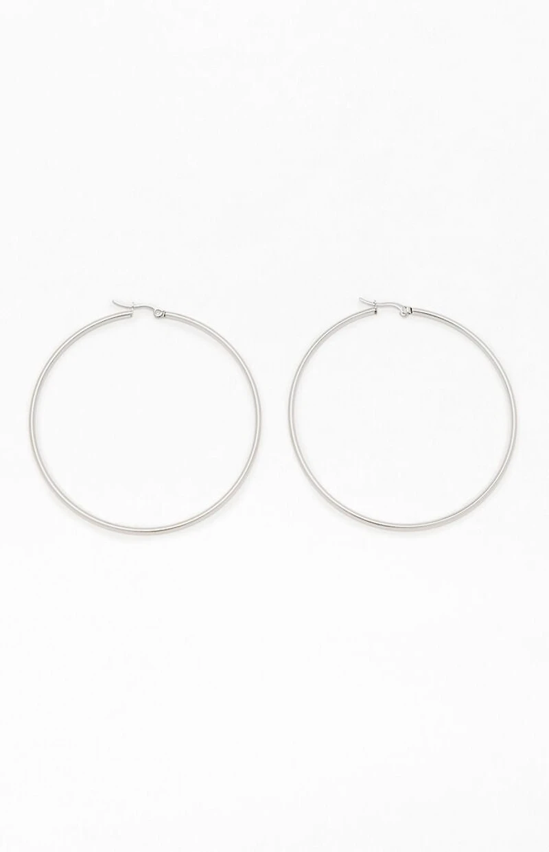 Pacsun Basic Silver Hoop Earrings