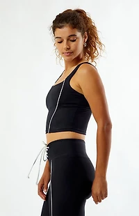 YEAR OF OURS Active Black Corset Tank Top