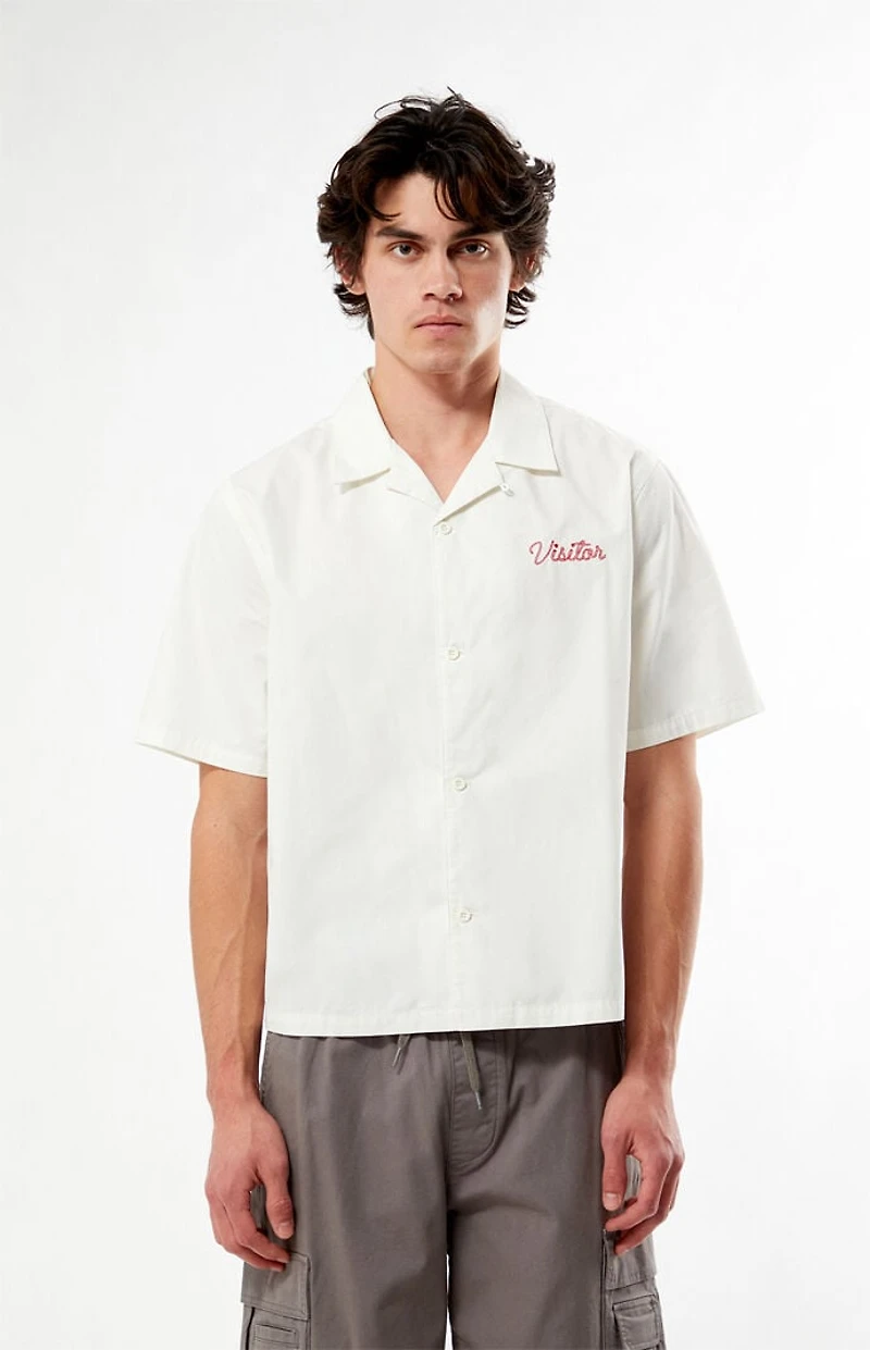 Pacsun Farms White Woven Camp Shirt