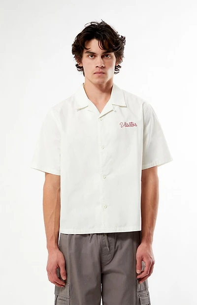 Pacsun Farms White Woven Camp Shirt