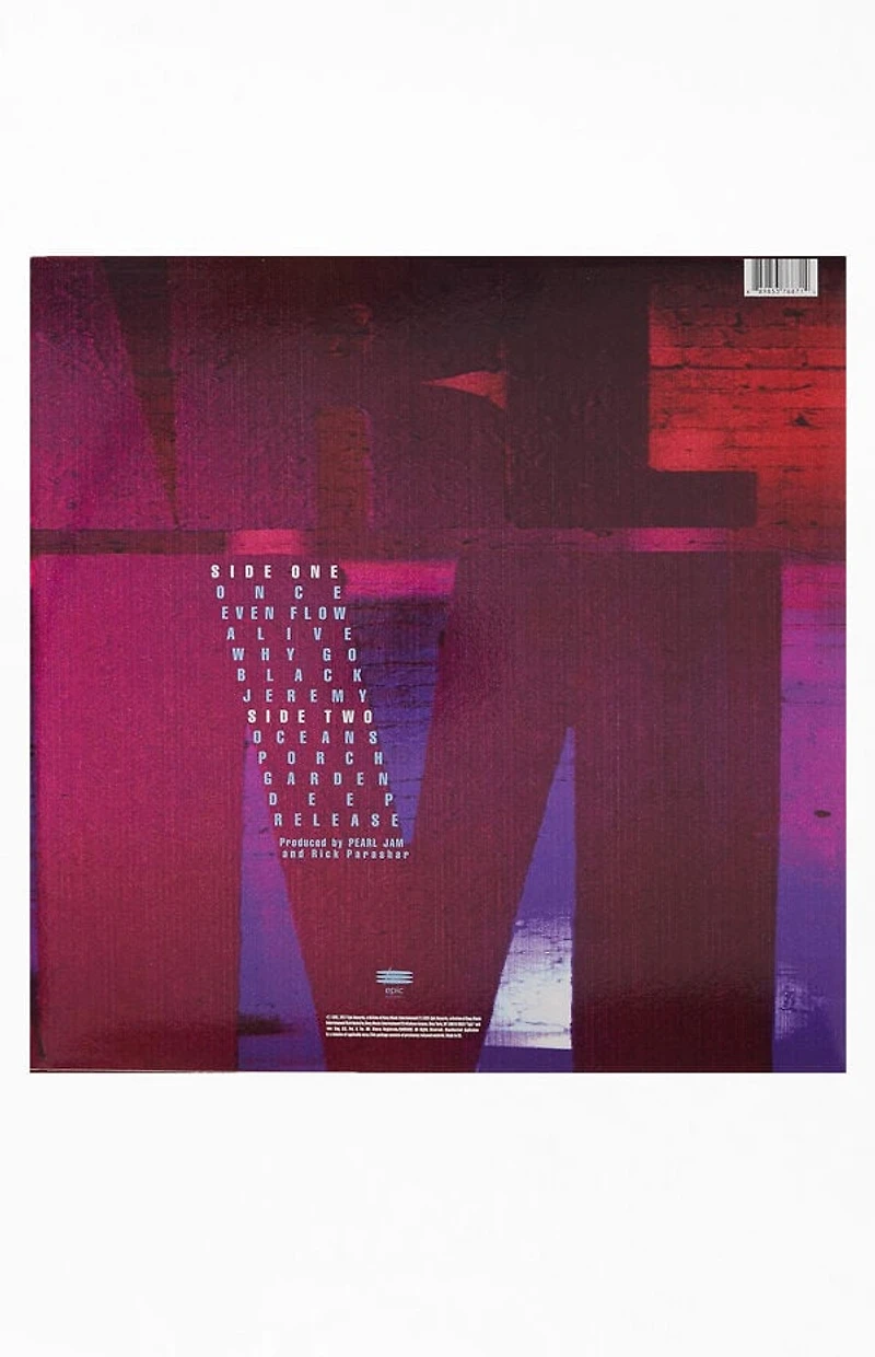 Pearl Jam Ten Vinyl Record