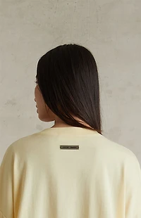 Fear of God ESSENTIALS Women's Garden Yellow Boxy T-Shirt