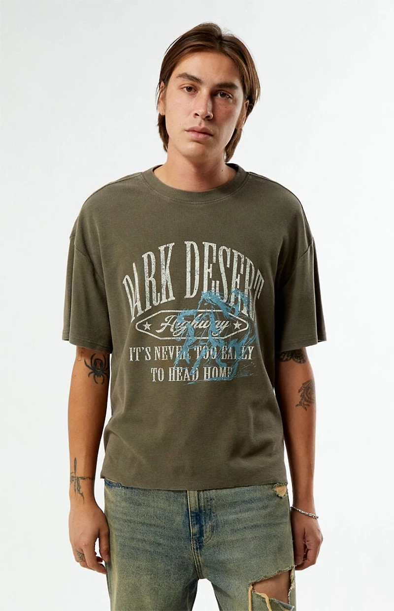 Pacsun Dark Desert Waffle Knit T-Shirt