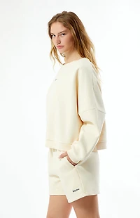 Rhythm Cream Logo Crew Neck Sweatshirt