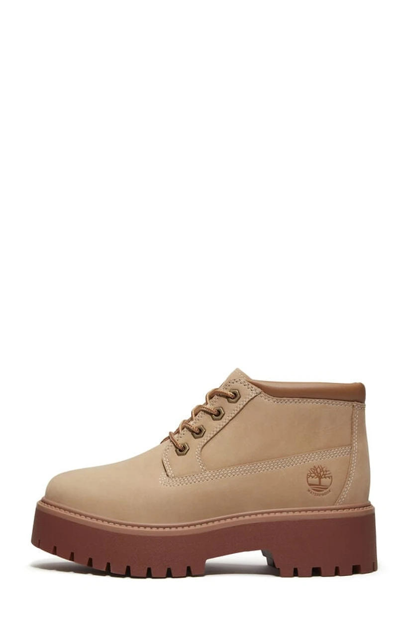 Timberland Women's Beige Stone Street Mid Lace-Up Boots