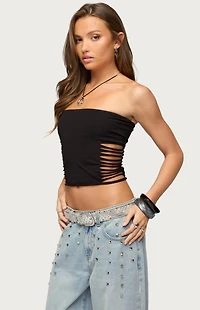 Edikted Kelcy Shredded Built-In Bra Top