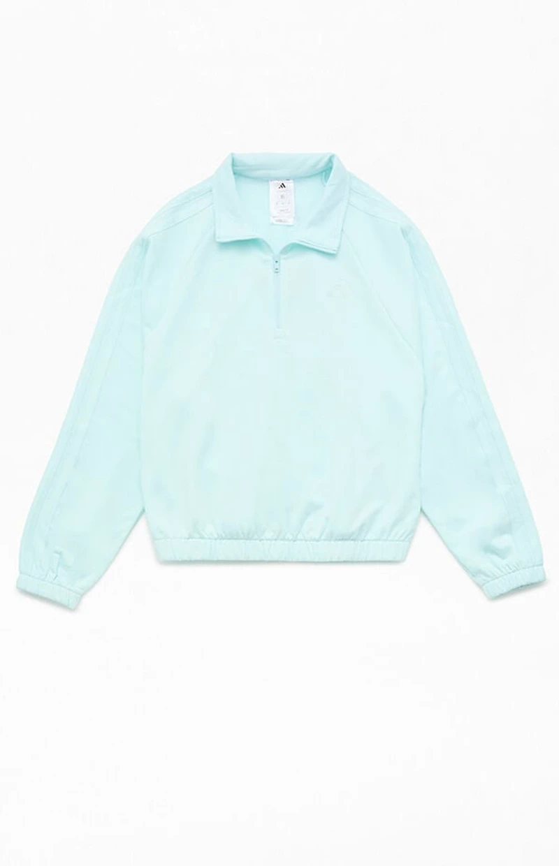 adidas Kids Mint Half Zip Pullover Sweatshirt