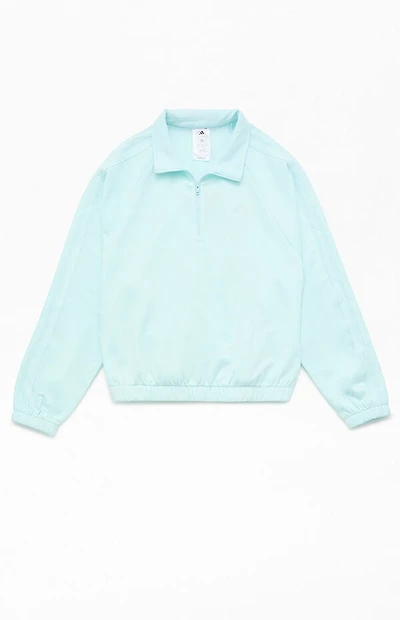 adidas Kids Mint Half Zip Pullover Sweatshirt