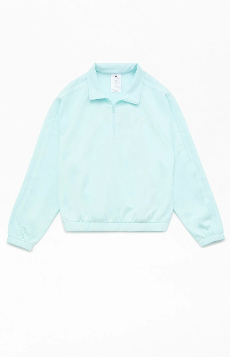 adidas Kids Mint Half Zip Pullover Sweatshirt
