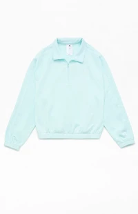adidas Kids Mint Half Zip Pullover Sweatshirt
