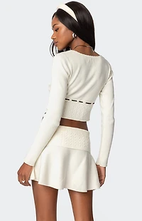 Edikted Andie Ribbon Knit Top