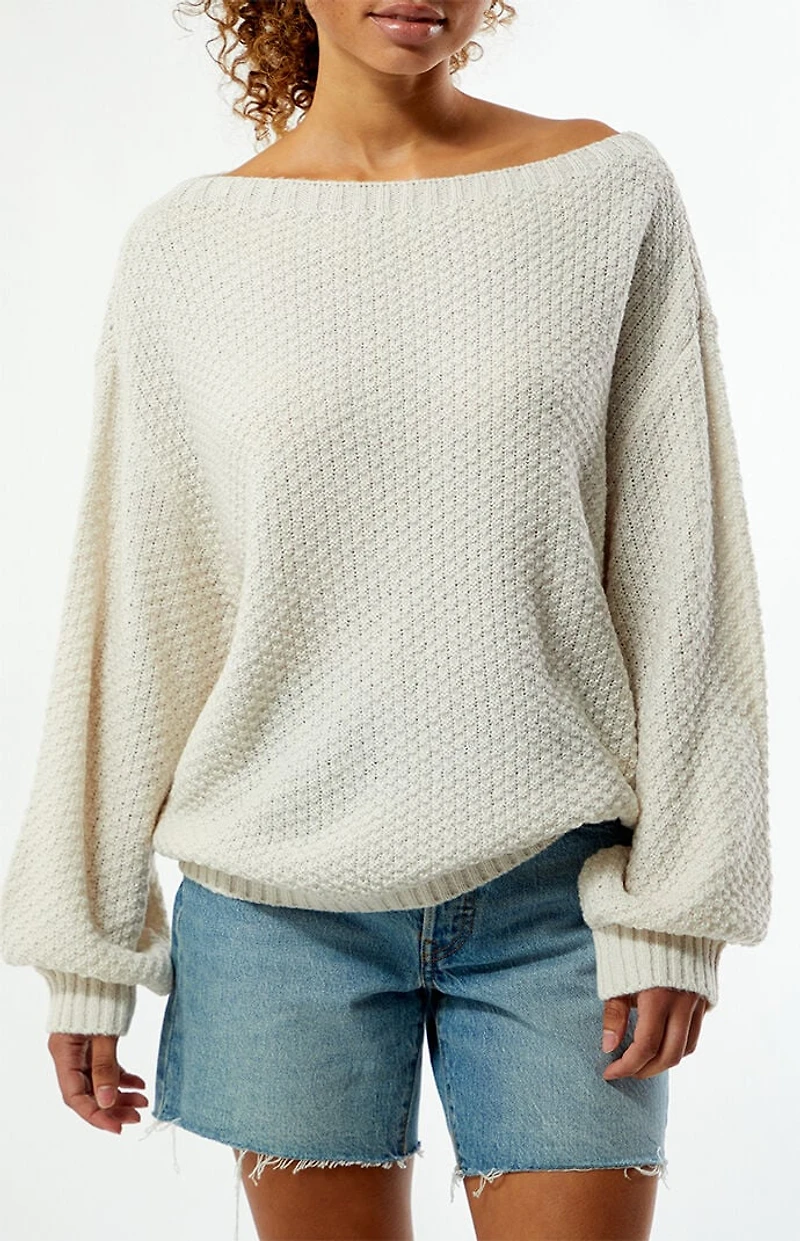 Your Favorite Wren Off-The-Shoulder Sweater