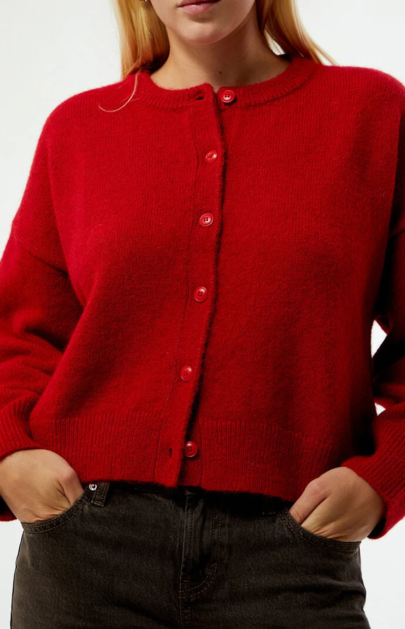 Rhythm Red Estelle Fluffy Cardigan