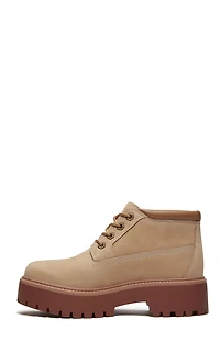 Timberland Women's Beige Stone Street Mid Lace-Up Boots