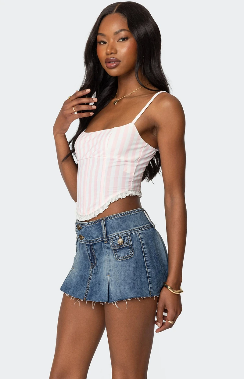Edikted Marlen Striped Corset