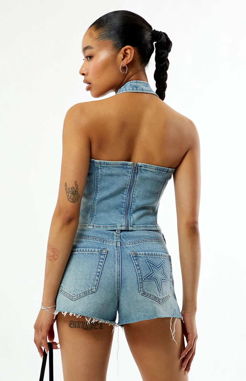Pacsun Bella Denim Halter Top