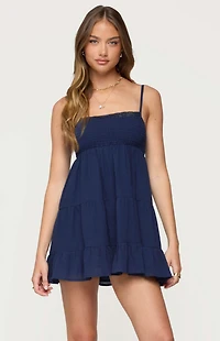Edikted Calley Scrunchy Tiered Mini Dress