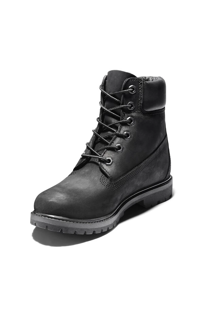 Timberland Women's Black Premium 6inch Lace-Up Waterproof Boots
