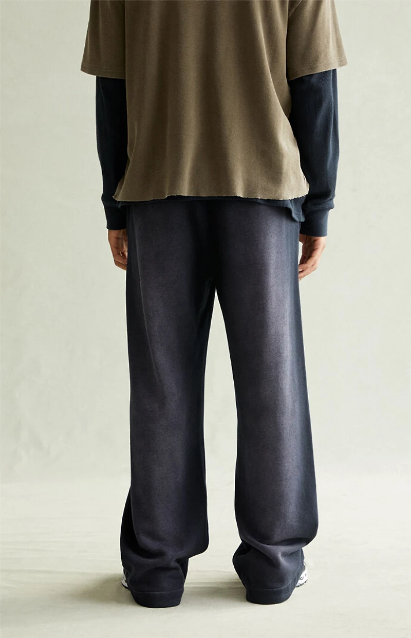 Pacsun Black Washed Fleece Extreme Baggy Sweatpants