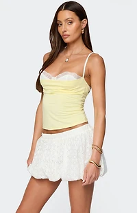Edikted Linnea Layered Contrast Lacey Bra Top