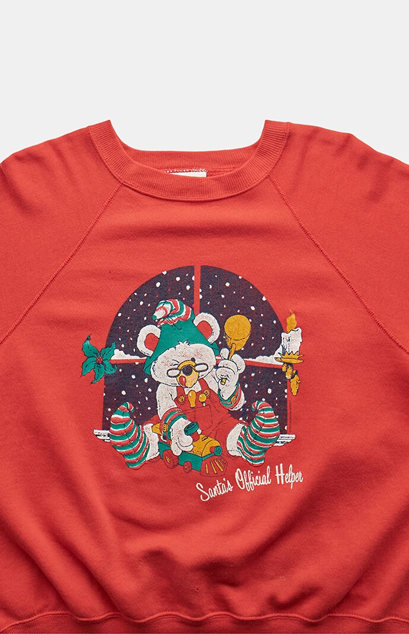 PS VINTAGE 80s Santa Official Helper Crew Neck Sweatshirt