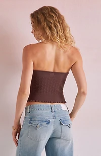 Beverly and Beck Ariella Pointelle Stitch Tube Top