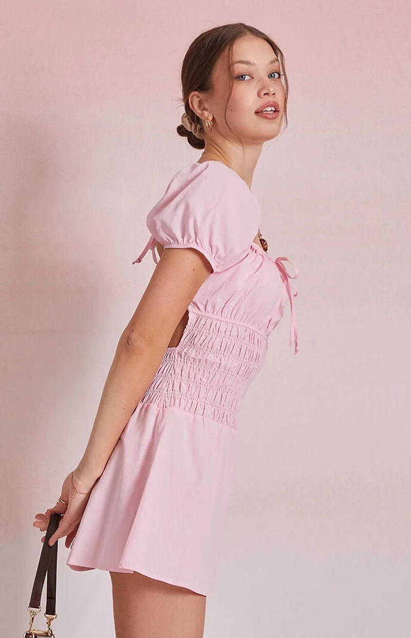 Beverly and Beck Jane Puff Sleeve Mini Dress