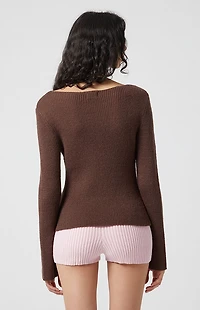 Beverly and Beck Chloe Bell Sleeve Sweater