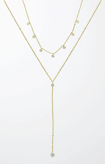 Ettika Simplistic Crystal Layered Necklace