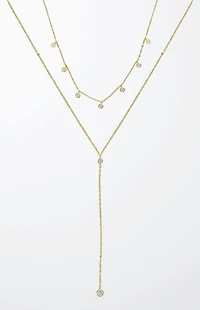 Ettika Simplistic Crystal Layered Necklace