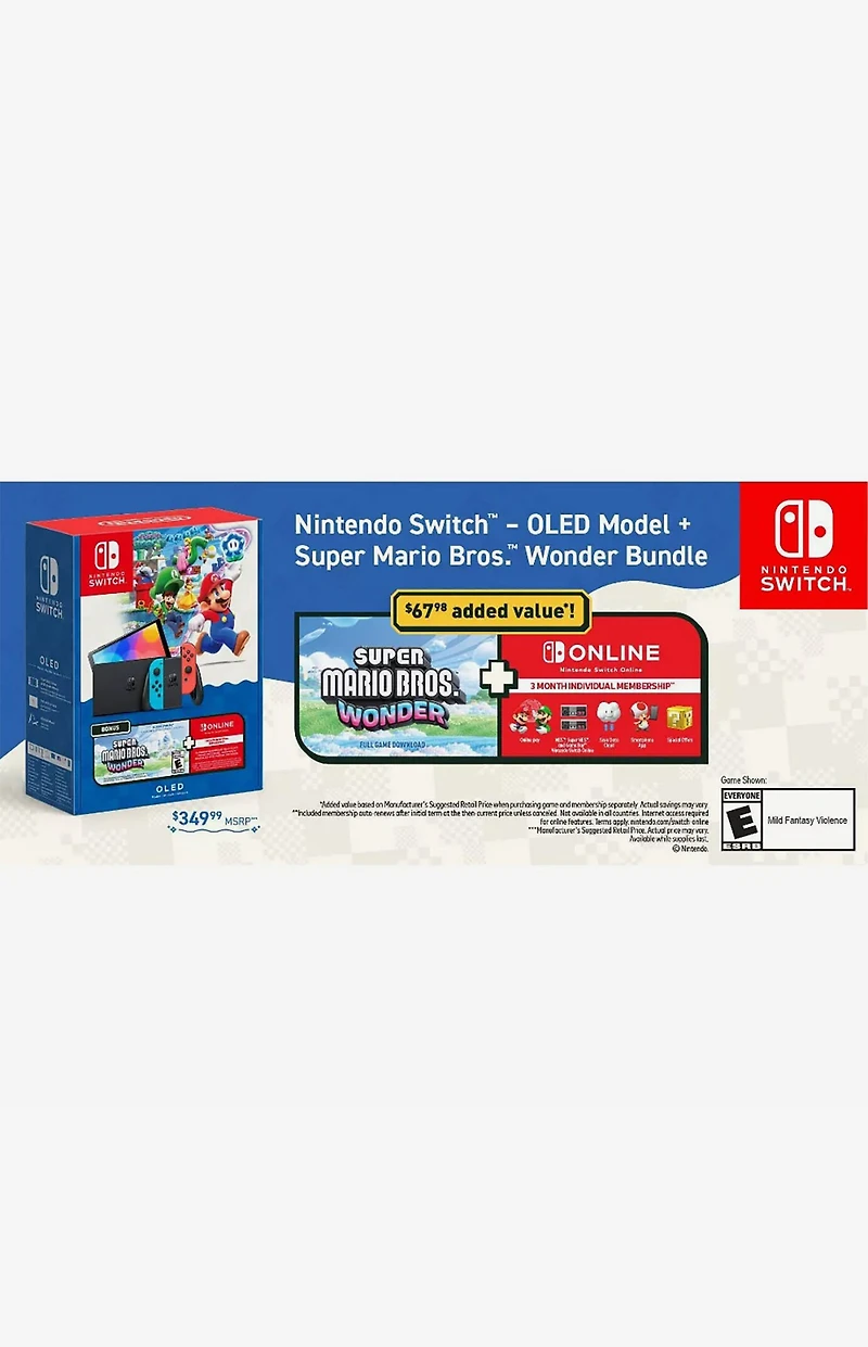 Nintendo Switch OLED Model Super Mario Bros. Wonder Bundle