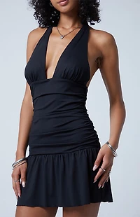 Third Charm Cori Knit Halter Mini Dress