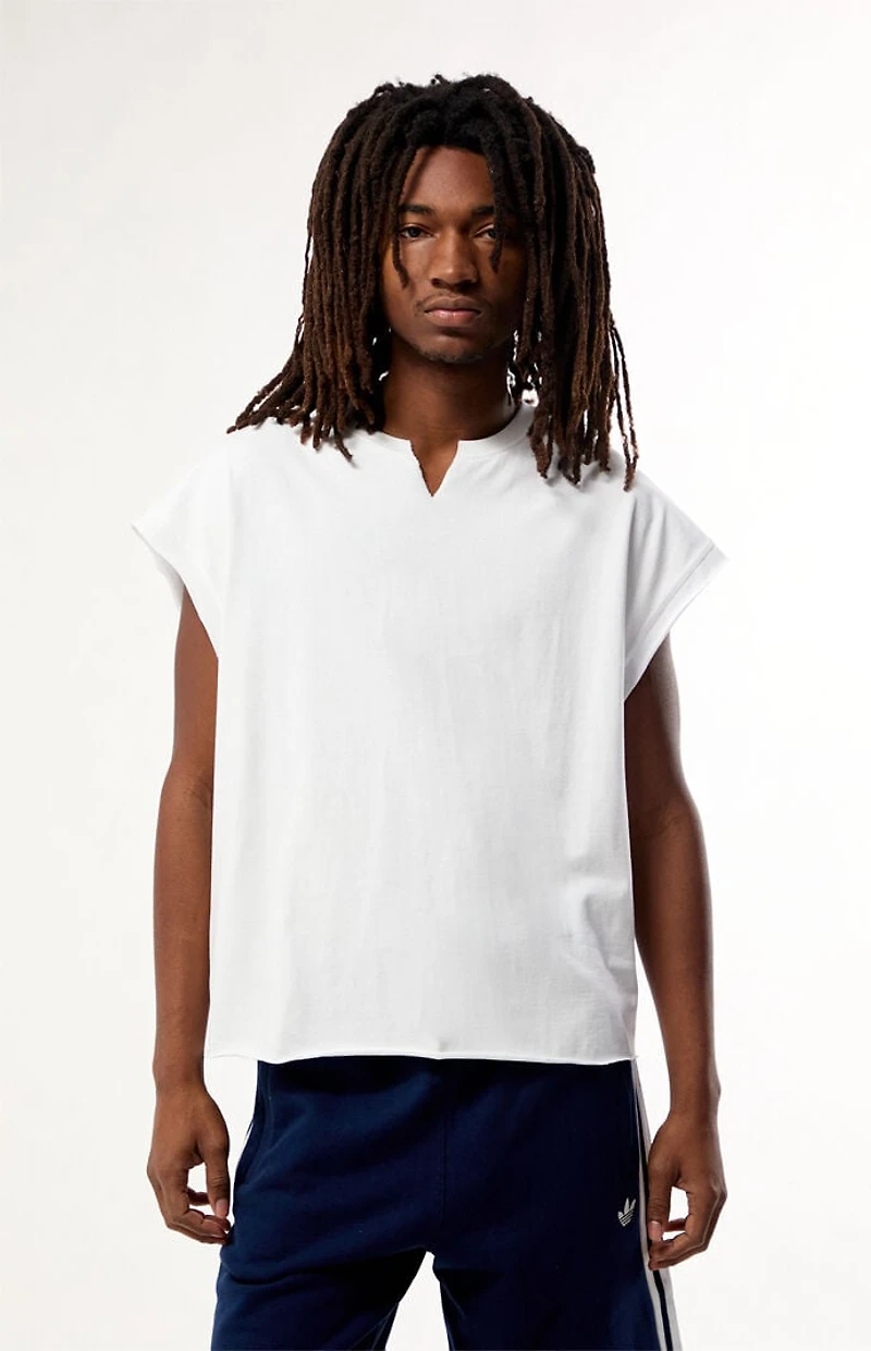 Pacsun White Solid Muscle Tank