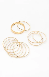 Pacsun Flora Metal Bangle Set