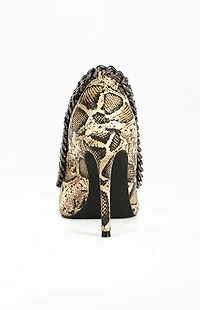 AZALEA WANG Women's Ravelle Snake Stiletto Pumps
