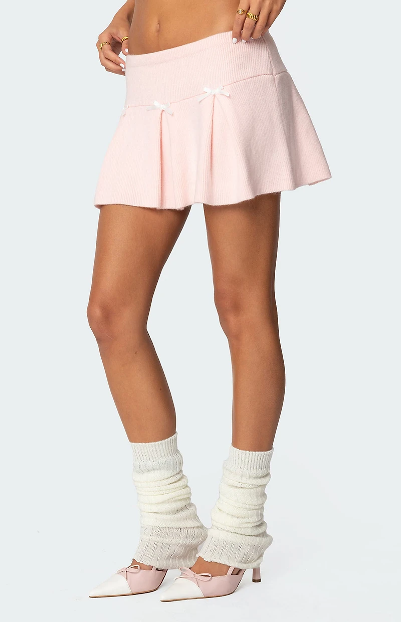Edikted Easter Pleated Knit Mini Skirt