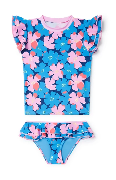 Boardies Kids Sully Floral Rash Guard Set