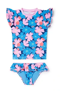Boardies Kids Sully Floral Rash Guard Set
