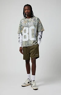 Pacsun Olive Pacific Sunwear Aaron Mesh Volley Shorts