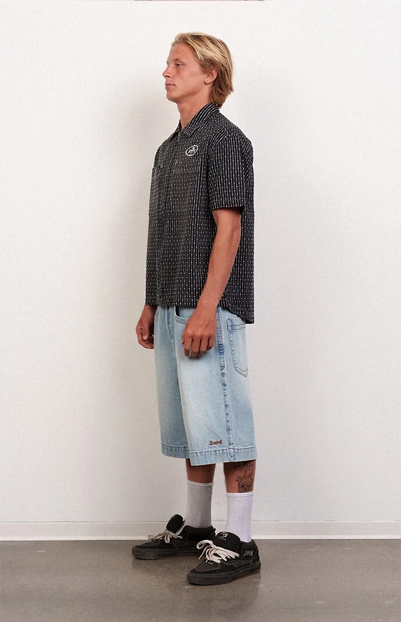 LOST Black Gassed Striped Shirt