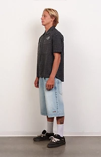 LOST Black Gassed Striped Shirt